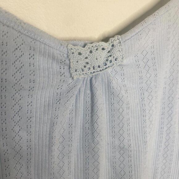 PINK K Kmart Blue Lightweight Knit Mini Pajama Dress Size Medium - Picture 4 of 12